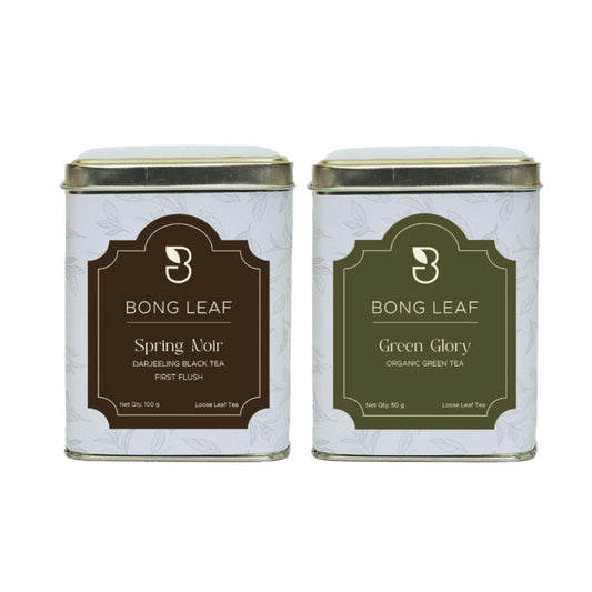 AM - PM Ritual Bundle Pack - Darjeeling Black Tea (First Flush) 100gm & Green Tea 50gm