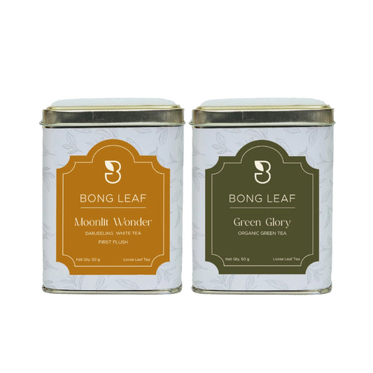 Anti-Oxidant Bundle Pack - Organic Green Tea 50gm & Darjeeling White Tea (First Flush) 50gm